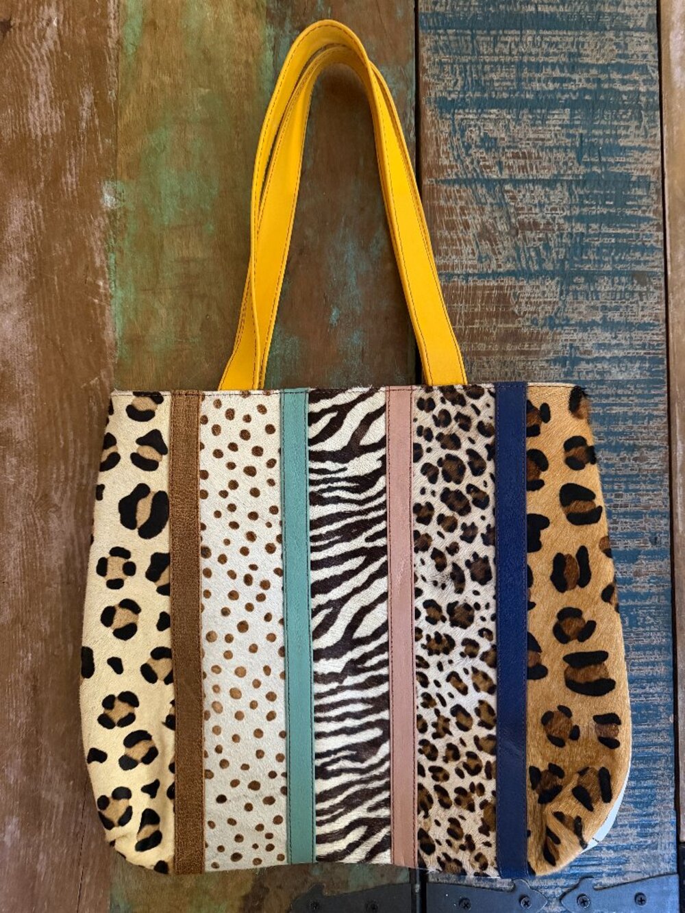 Folklore Couture Handmade Leather/Hide Shoulder Tote